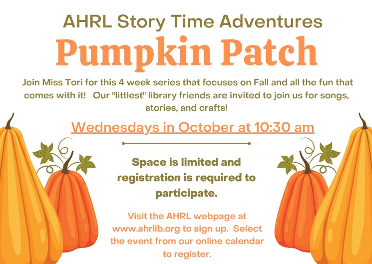 October 2021 Story Time Series Flyer
