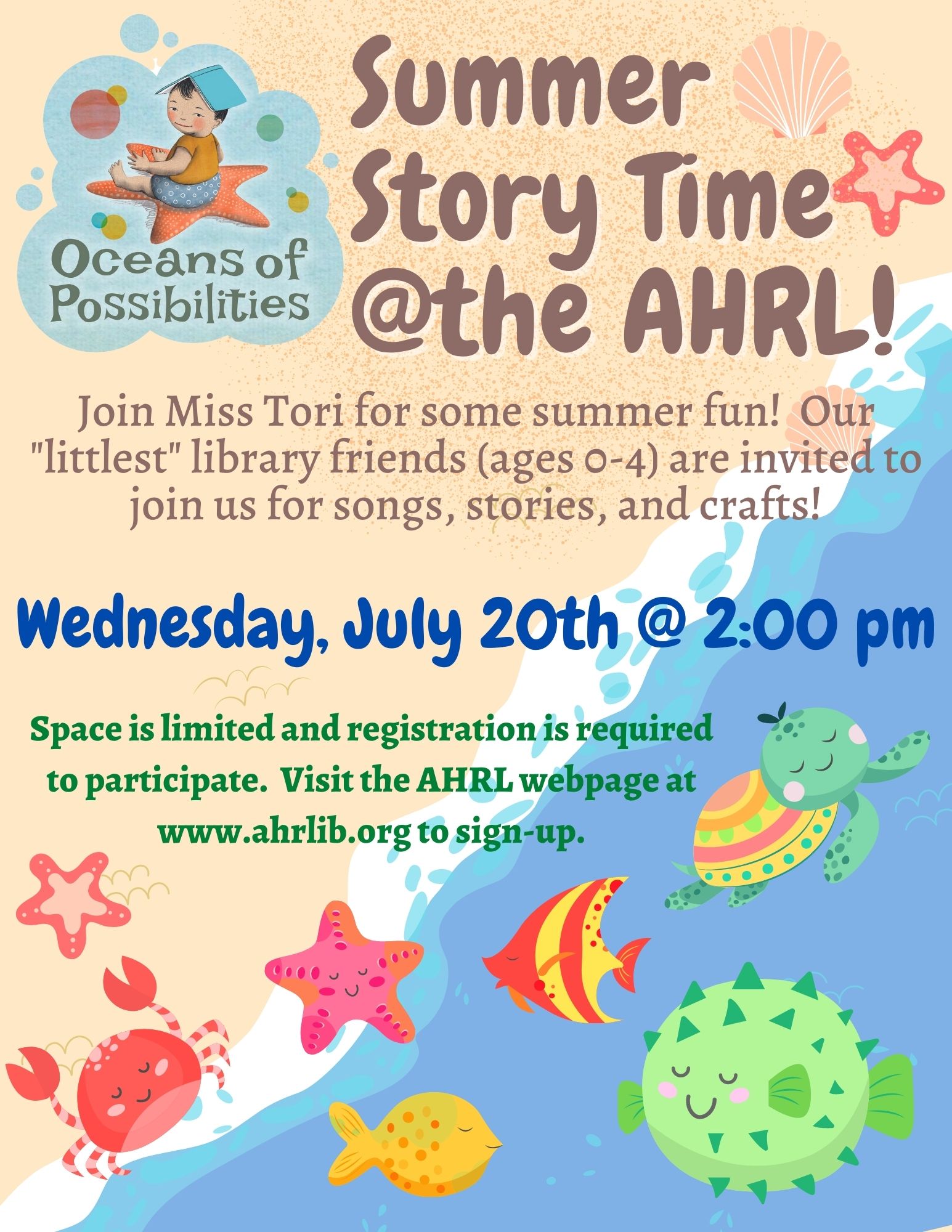 Summer Story Time--July 20th--Afternoon Session