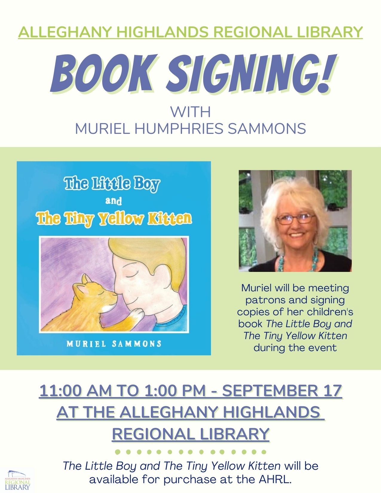 Book Signing--Muriel Sammons