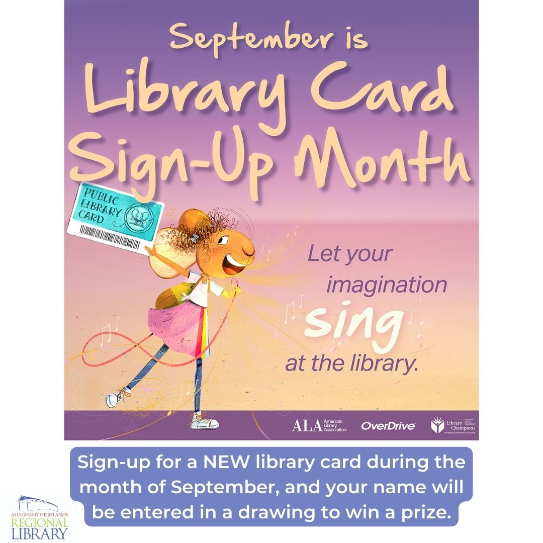 National Library Card Sign-up Month--September 2022